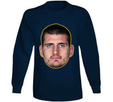 Nikola Jokic Big Head Denver Basketball Fan T Shirt