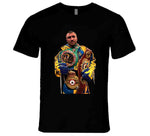 Vasyl Lomachenko Holding Belts Boxing Fan T Shirt