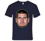 Nikola Jokic Big Head Denver Basketball Fan T Shirt