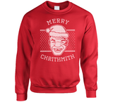 Merry Chrithmith Funny Mike Tyson Ugly Christmas Style Holiday Boxer Fan Crewneck Sweatshirt