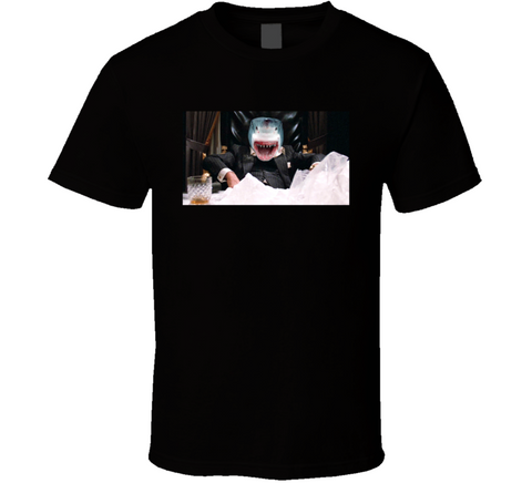 Cocaine Shark Scarface Parody T Shirt