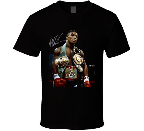 Mike Tyson 3 Belts Heavyweight Boxing Fan Retro T Shirt