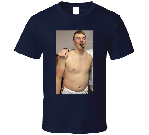 Mac Jones Shirtless With Cigar New England Football Fan T Shirt