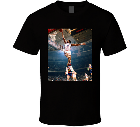 Dr. J Julius Erving Dunk Retro Philadelphia Basketball Fan T Shirt