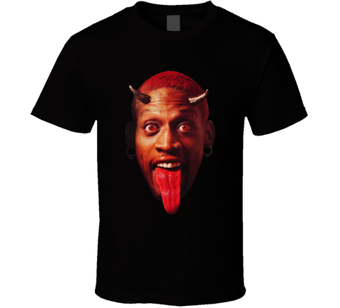 Dennis Rodman Devil Horns Rodzilla Retro Basketball Fan T Shirt