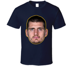 Nikola Jokic Big Head Denver Basketball Fan T Shirt