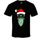 Hipster Santa Hops Beard Funny Christmas Meme T Shirt