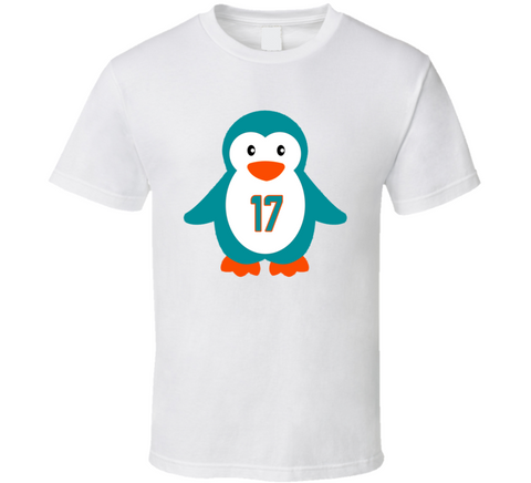 Jaylen Waddle Penguin Miami Football T Shirt