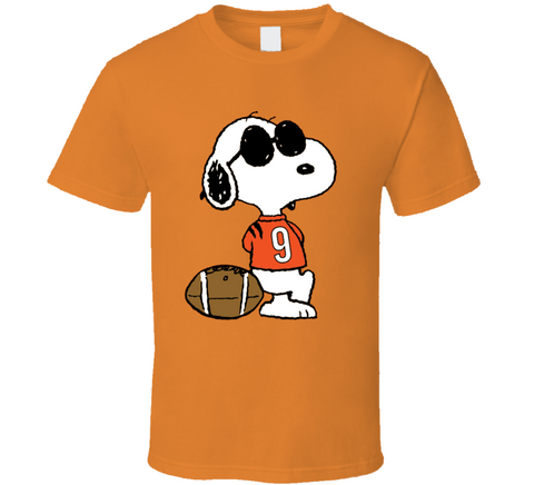 Joe Burrow Snoopy Joe Cool Cincinnati Football Fan T Shirt