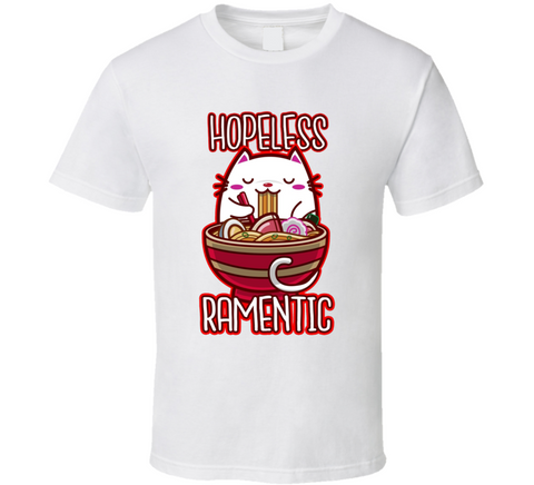 Hopeless Ramentic Funny Ramen Cat T Shirt