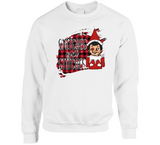 Snitches Get Stitches Elf On A Shelf Funny Christmas Joke Crewneck Sweatshirt Crewneck Sweatshirt