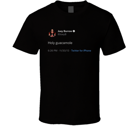 Joe Burrow Holy Guacamole Cincinnati Football Fan T Shirt