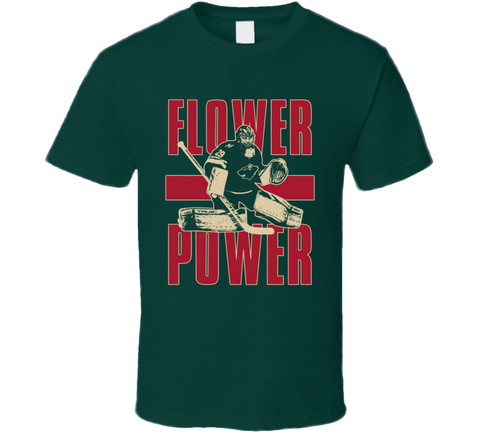 Flower Power Marc Andre Fleury Minnesota Hockey Fan T Shirt