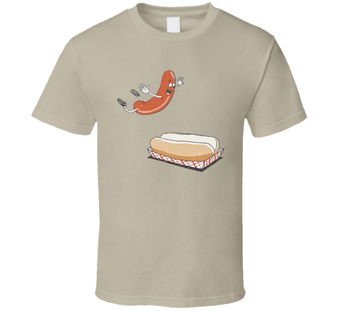 Big Time Adolescence Flying Hot Dog Monroe Inspired T Shirt