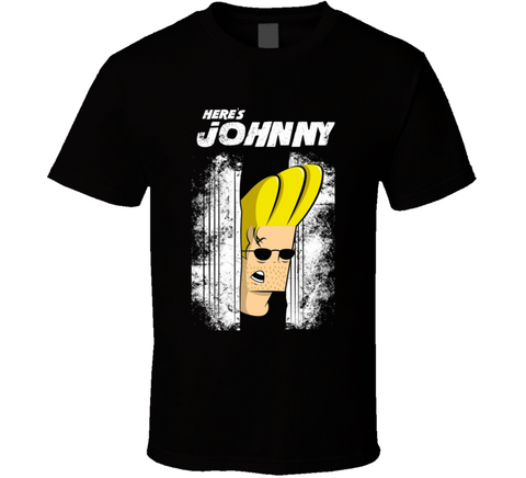 Here's Johnny Funny Johnny Bravo The Shining Mashup Parody T Shirt