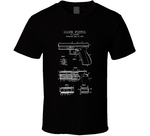 Glock Pistol Patent Blueprint T Shirt