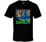 Lionel Messi Holding Up Barcelona Jersey Futbol Fan T Shirt