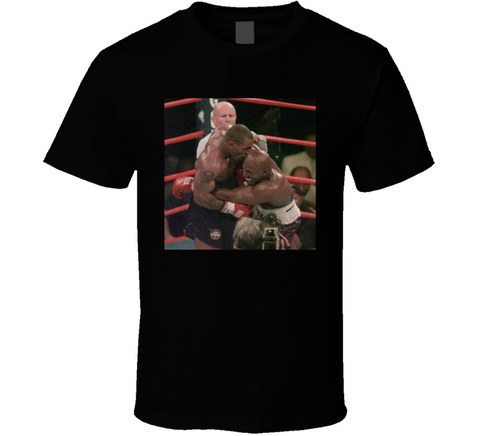 Mike Tyson Biting Evander Holyfield Retro Boxing Fan T Shirt