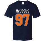 Mcjesus Connor Mcdavid Edmonton Hockey Fan Funny T Shirt