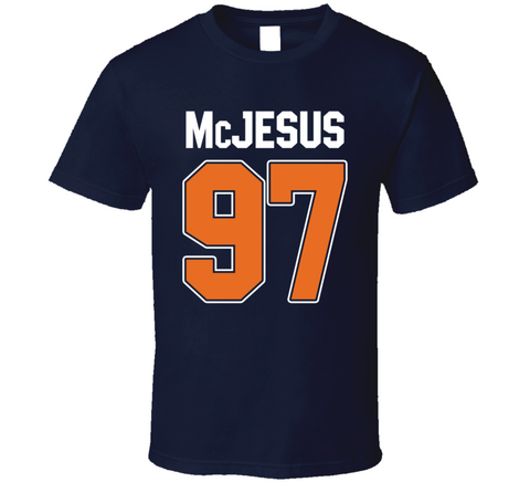 Mcjesus Connor Mcdavid Edmonton Hockey Fan Funny T Shirt