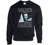 Christopher Walken In A Winter Wonderland Funny Ugly Christmas Crewneck Sweatshirt