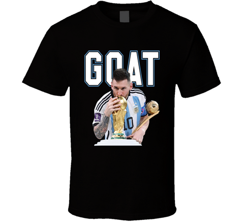 Lionel Messi Goat World Cup Argentina Futbol Fan T Shirt