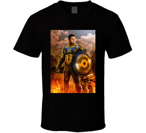 Captain Ukraine Cool Volodymyr Zelensky T Shirt