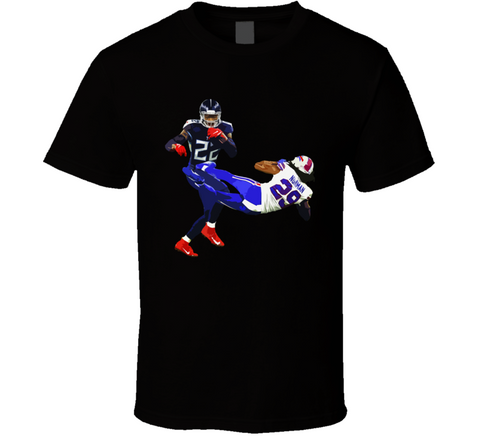 Derrick Henry Stiff Arm Josh Norman Tennessee Football Fan T Shirt