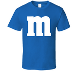 Letter M Blue Halloween Costume T Shirt