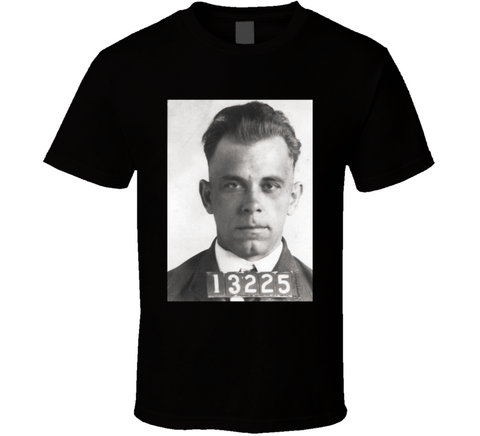 John Dillinger Mugshot Cool Retro T Shirt