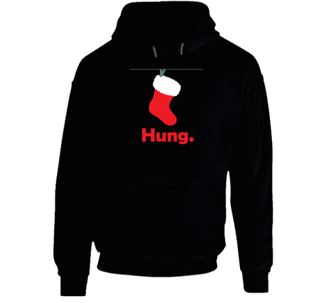 Hung Funny Christmas Stocking Holiday Hoodie