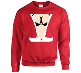 Funny Mrs Claus Cleavage Christmas Holiday Crewneck Sweatshirt