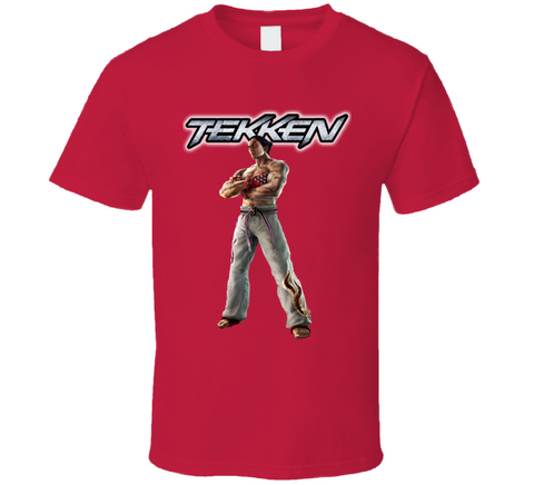 Kazuya Mishima Tekken Retro Arcade Fighting Video Game Character Fan T Shirt