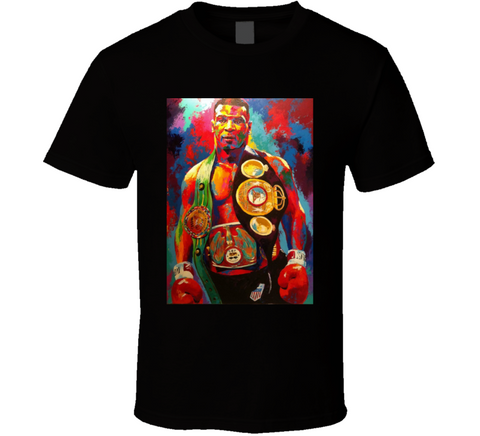 Mike Tyson Heavyweight Champion 3 Belts Boxing Fan T Shirt