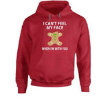 Can't Feel My Face When I'm With You Funny Gingerbread Man Christmas Holiday Crewneck Sweatshirt