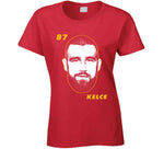 Travis Kelce Big Head Silhouette Kansas City Football T Shirt