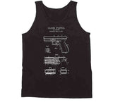 Glock Pistol Patent Blueprint T Shirt