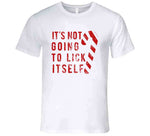 Its Not Going To Lick Itself Funny Christmas Candy Cane Crewneck Sweatshirt