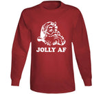 Santa Claus Jolly Af Funny Christmas Holiday Humor Joke Crewneck Sweatshirt