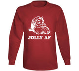 Santa Claus Jolly Af Funny Christmas Holiday Humor Joke Crewneck Sweatshirt