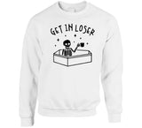 Skeleton With Coffee Get In Loser Funny Halloween T Shirt