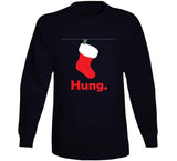 Hung Funny Christmas Stocking Holiday Hoodie