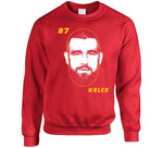 Travis Kelce Big Head Silhouette Kansas City Football T Shirt