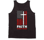 Faith Over Fear American Flag And Cross T Shirt