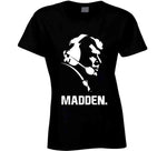 John Madden Head Silhouette Football Fan T Shirt