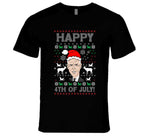 Happy 4th Of July Funny Joe Biden Ugly Christmas Sweater Style Crewneck Sweatshirt