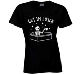 Skeleton With Coffee Get In Loser Halloween T Shirt