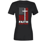 Faith Over Fear American Flag And Cross T Shirt