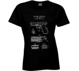 Glock Pistol Patent Blueprint T Shirt