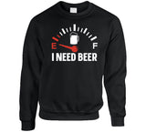 I Need Beer Empty Tank Funny St. Patrick's Day T Shirt